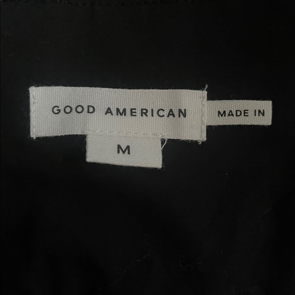 Good American Black Square-Neck Zip Front Corset Top - Picture 5 of 8